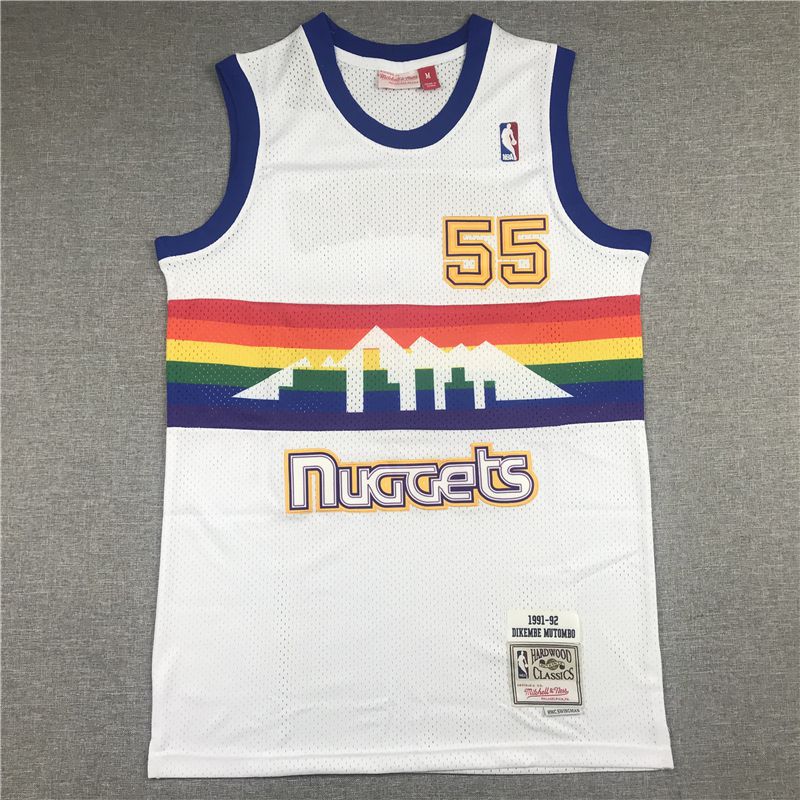 Men Denver Nuggets #55 Mutombo White Best mesh 2021 NBA Jersey->denver nuggets->NBA Jersey